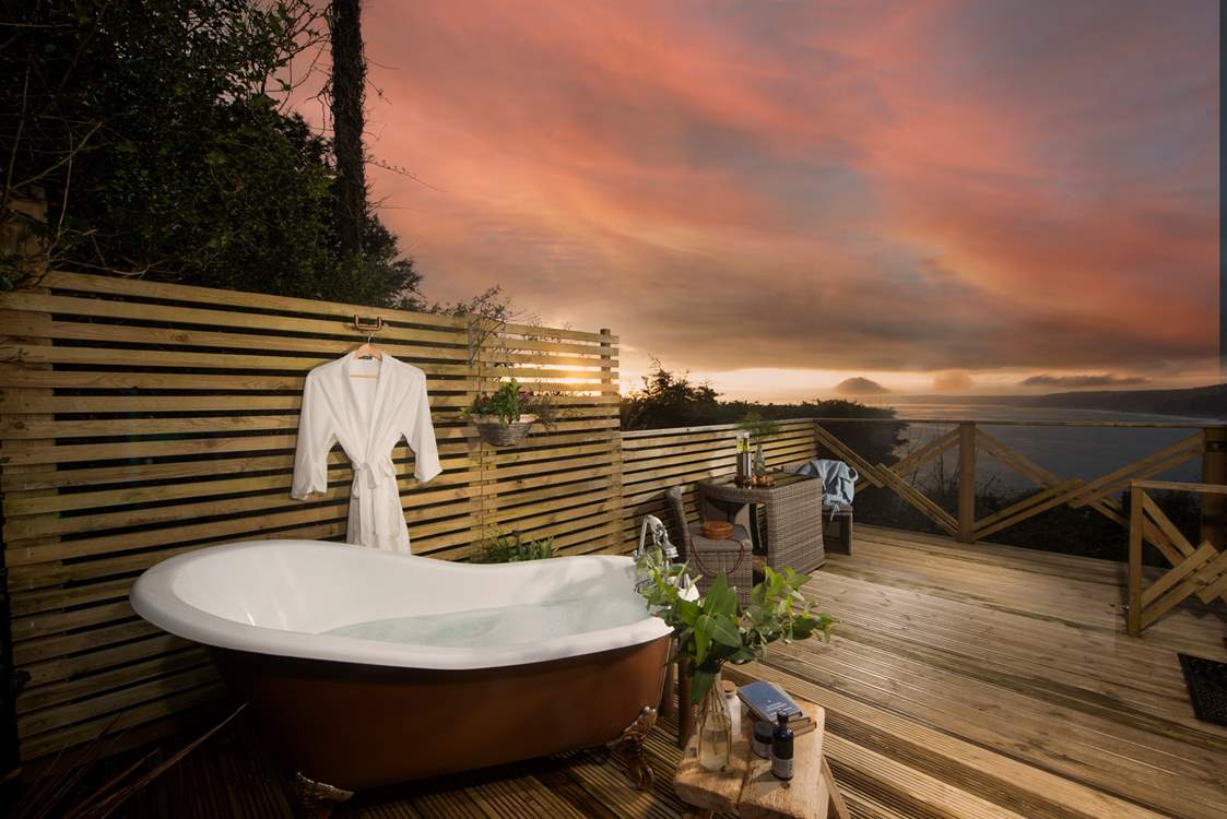 Open air bathing with a view!