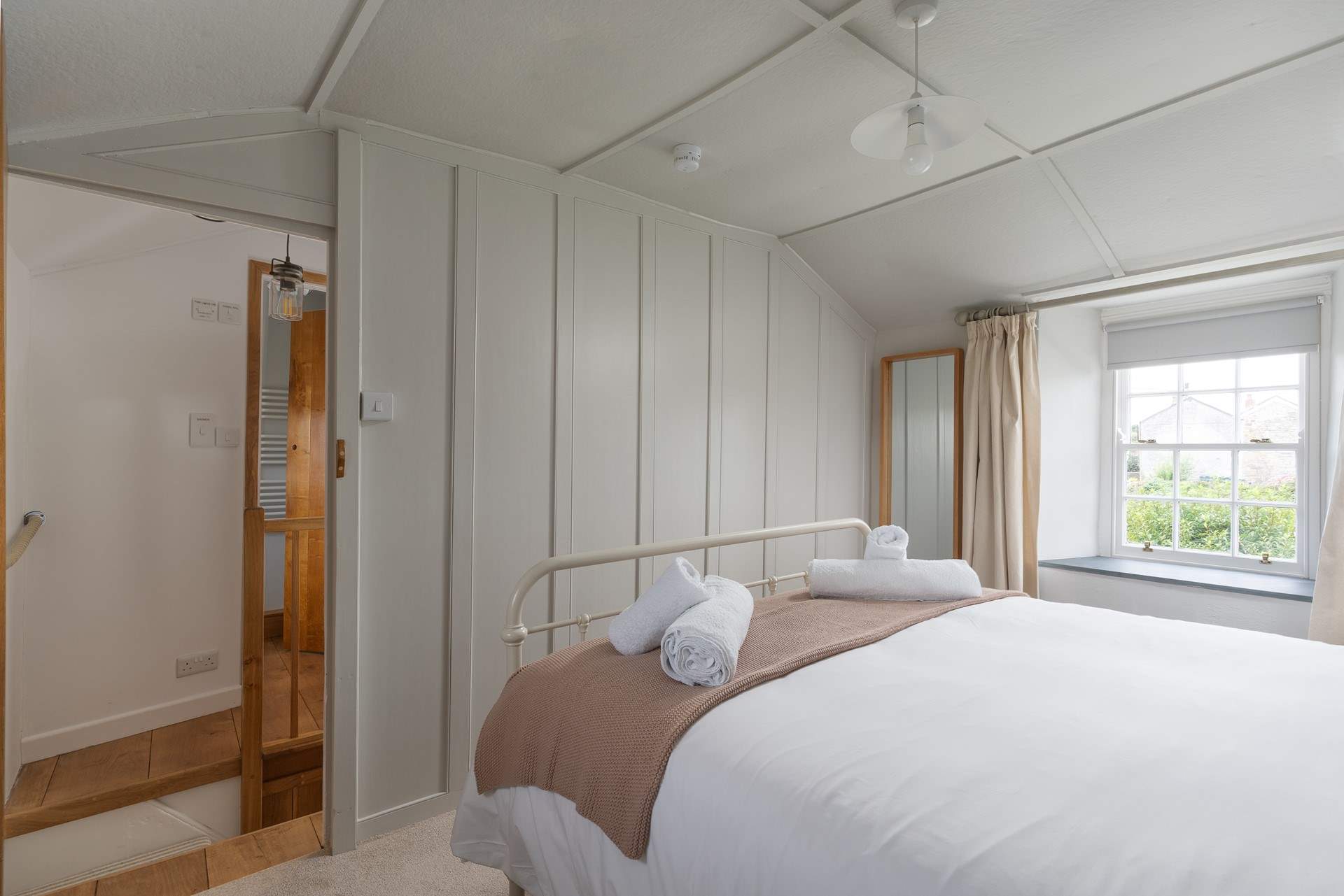 Typical of Cornish cottages, are the stepped landings. Take a step down from the bedroom onto the small landing and a further step into the shower-room. 