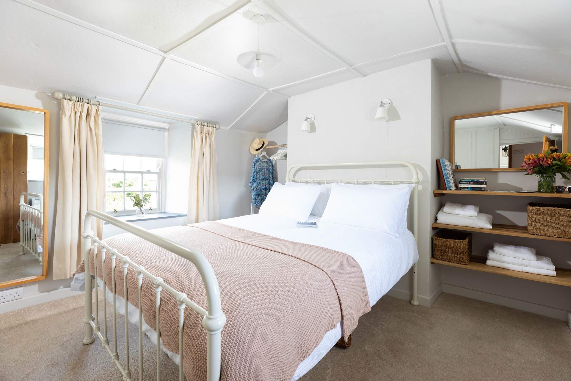 Take a step up into the luxury bedroom.