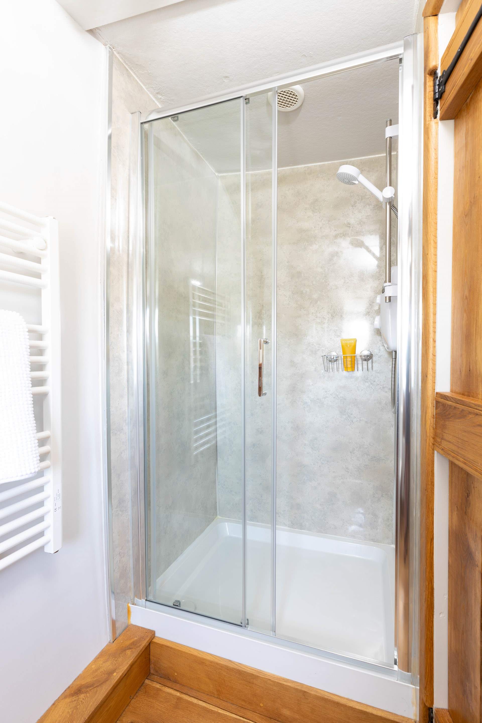 The stylish shower room.