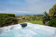 Soak away the day in the hot tub and enjoy the view of St Michael's Mount.