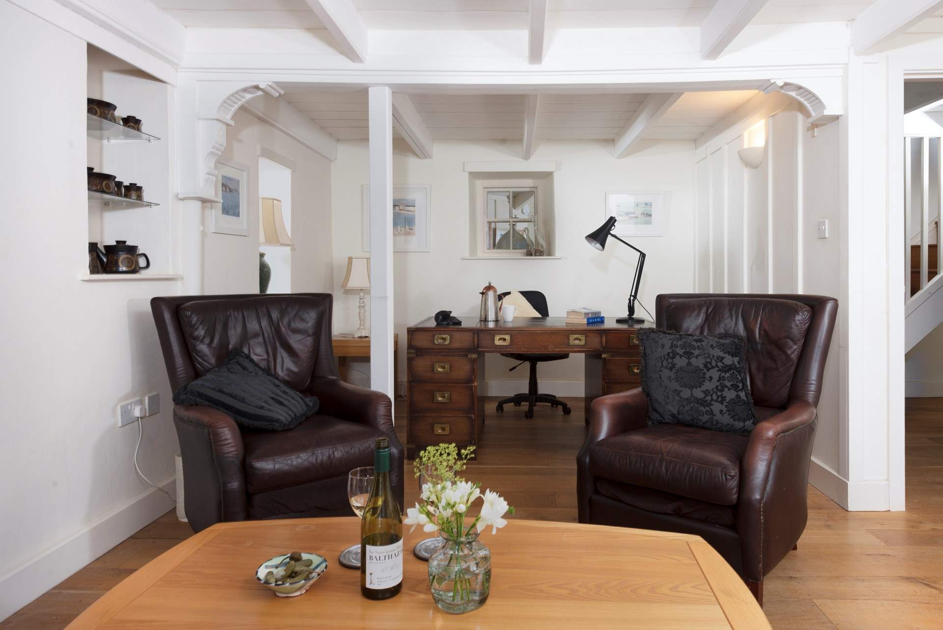 Should you need to work or maybe just wish to update your daily journal, there is a private study space for you to do so. 