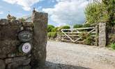 The gated entrance welcoming you to Trebarvah Farmhouse (and Mounts Bay Cottage). - Thumbnail Image