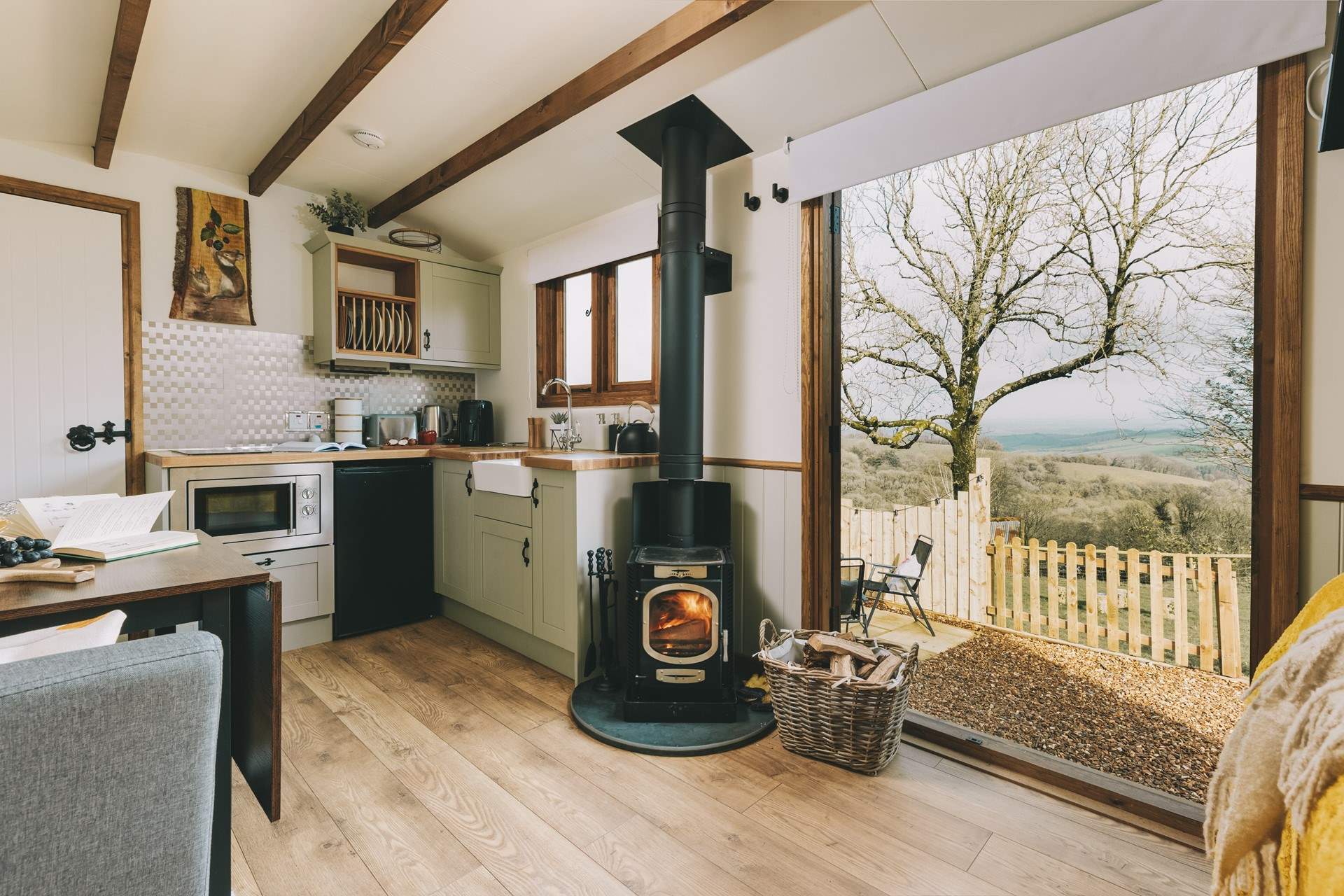 Open the doors and soak up your rural setting.