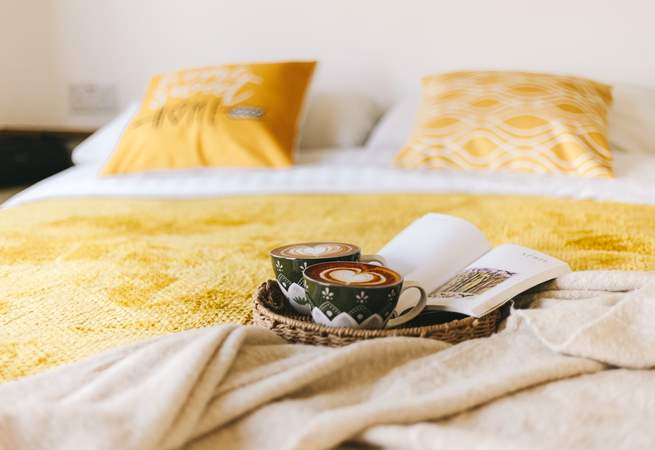 Wake up and enjoy a morning coffee in bed.