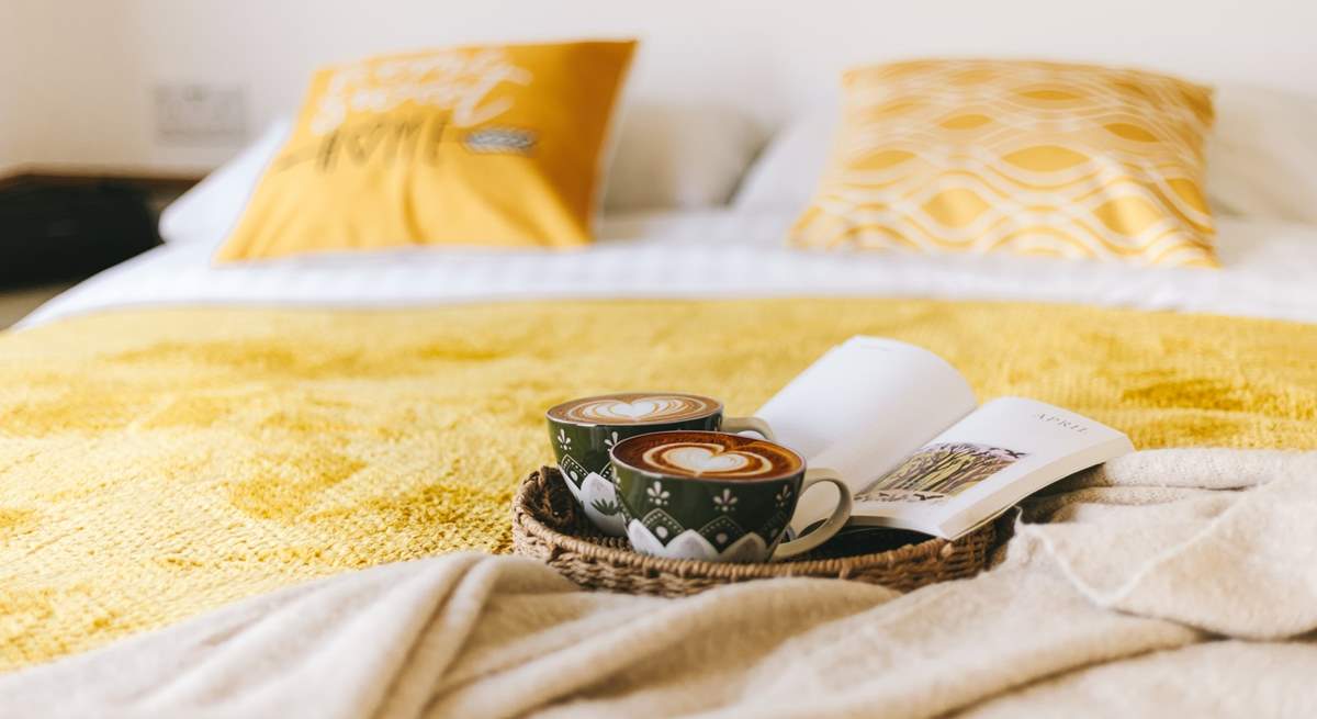 Wake up and enjoy a morning coffee in bed.