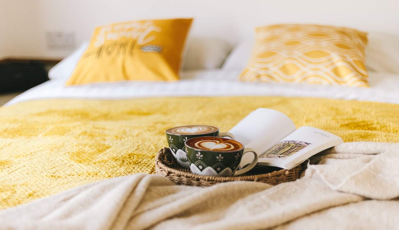 Wake up and enjoy a morning coffee in bed.