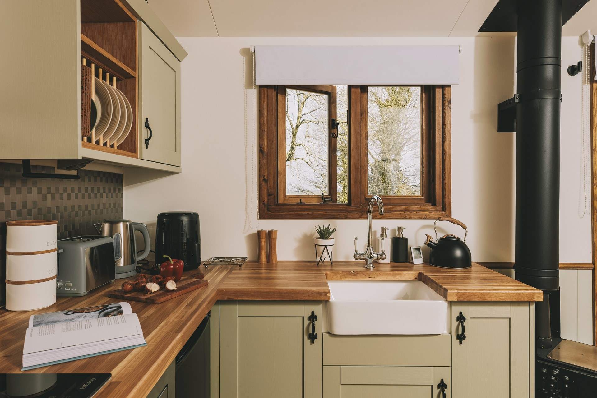 The kitchen is utterly charming.