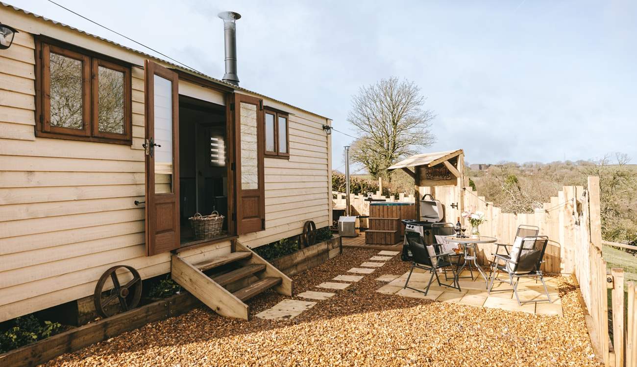 Rural bliss awaits; you are surrounded by nature and a friendly sheep or two.