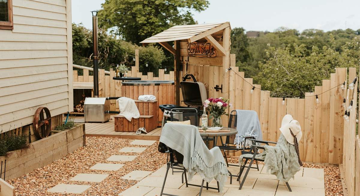 The barbecue area can be enjoyed no matter the season!