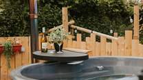 After a day of walking you can enjoy a relaxing soak in the wood-fired hot tub!