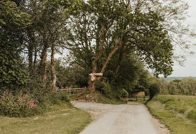The private parking spot is located just off the owners' driveway.
