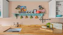 Even the washing-up space is delightful.
