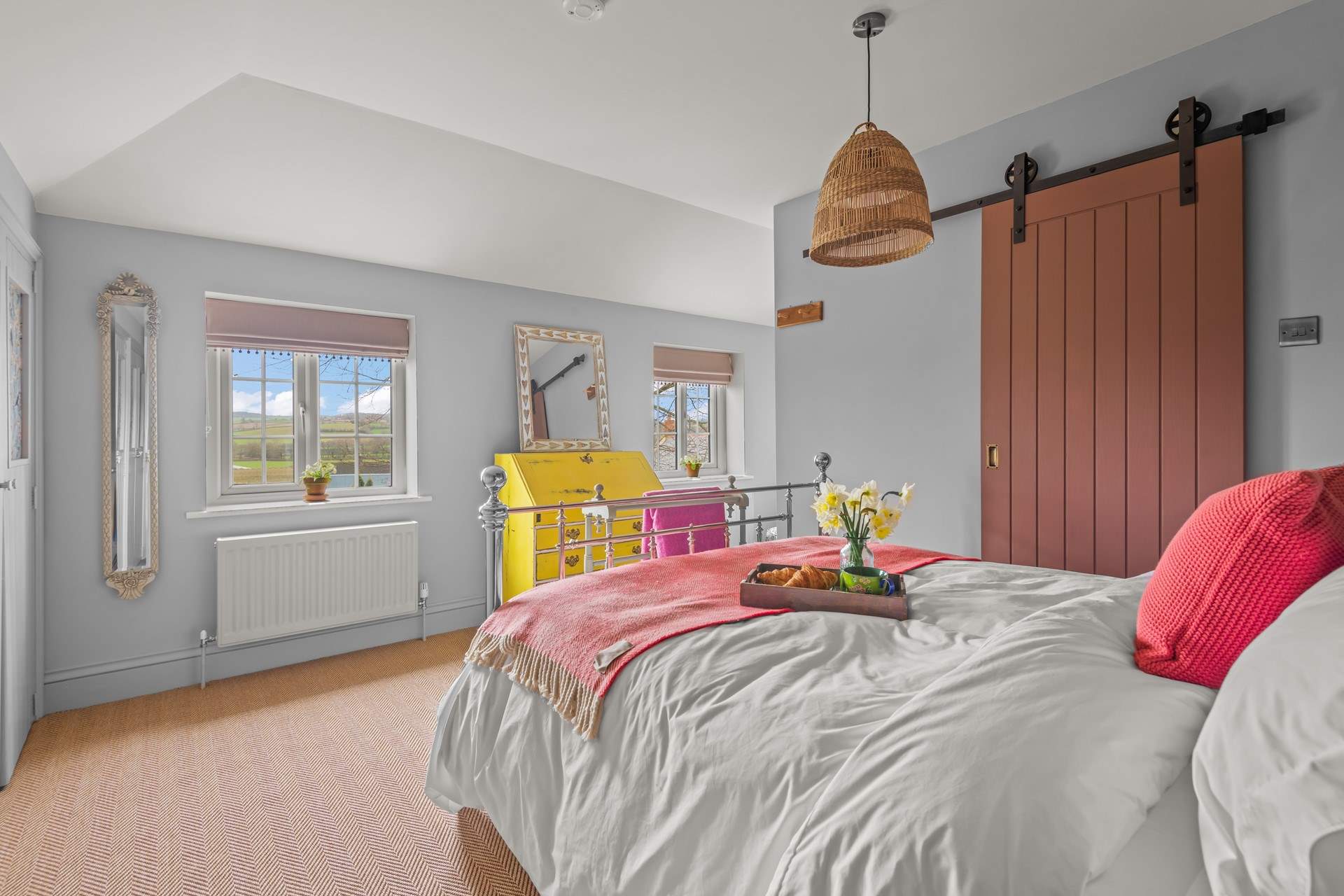 Bedroom one is home to this sumptuous king-size bed.