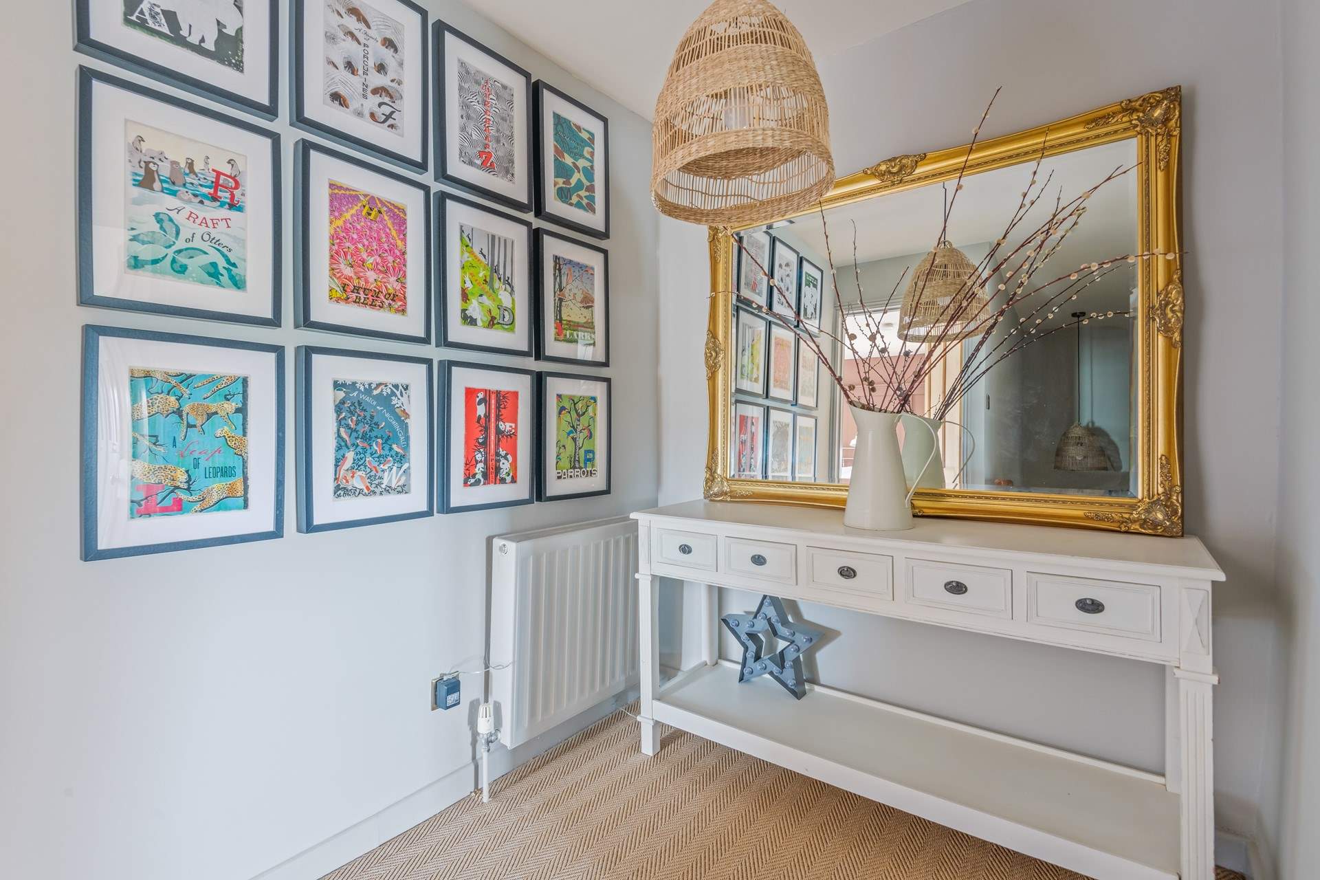 Every room is bursting with colour and fabulous pieces of furniture. 