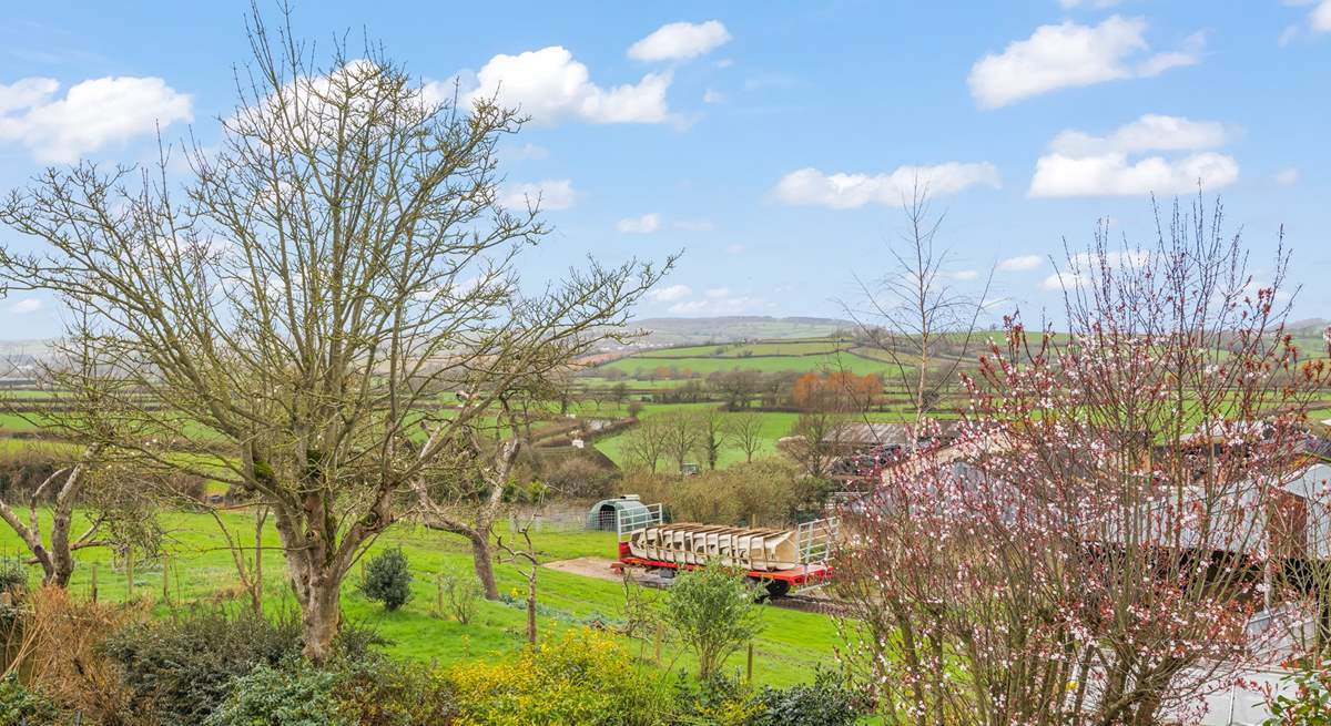 The view out over the rolling countryside from the first floor bedrooms.