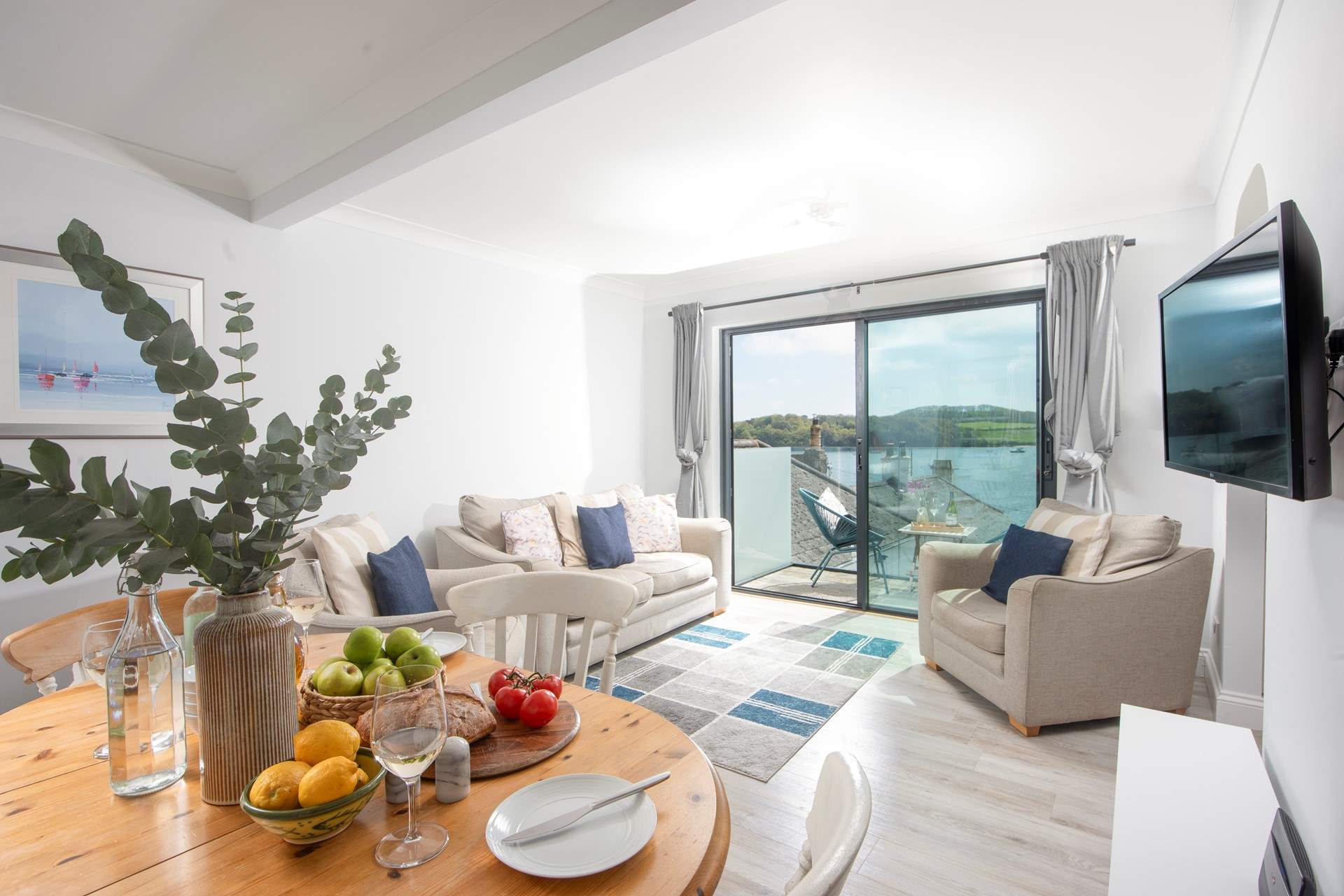 Relax on the comfy sofas in front of the gorgeous view.