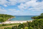 Maenporth beach is just a short stroll down a  steep hill.