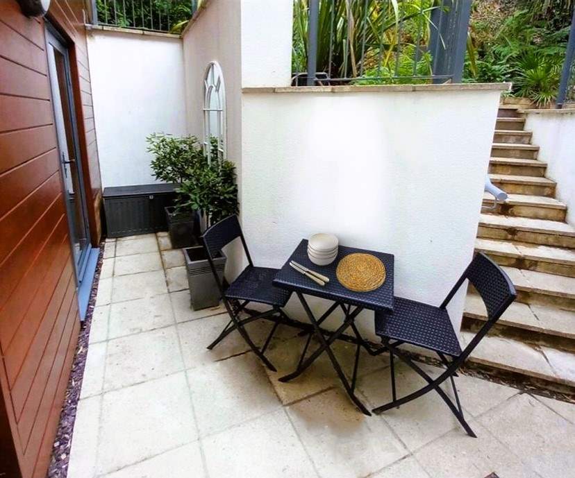 Part of the lower area of the terrace.