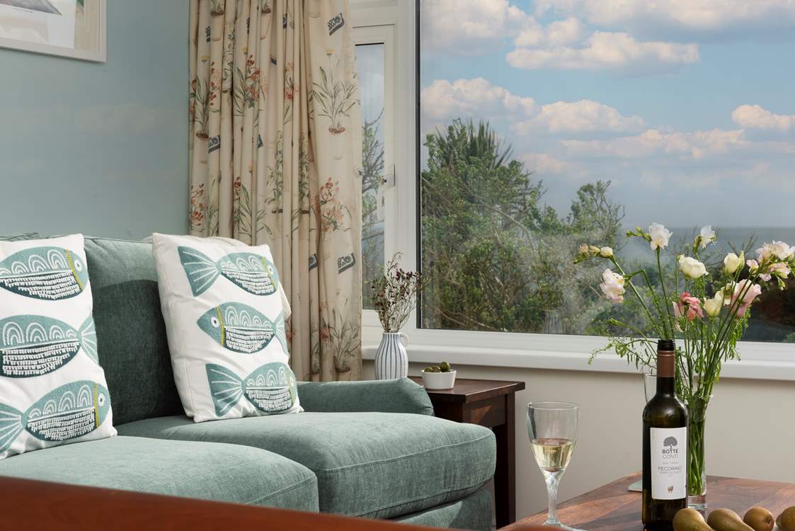 Cosy up together on the sweet sofa.