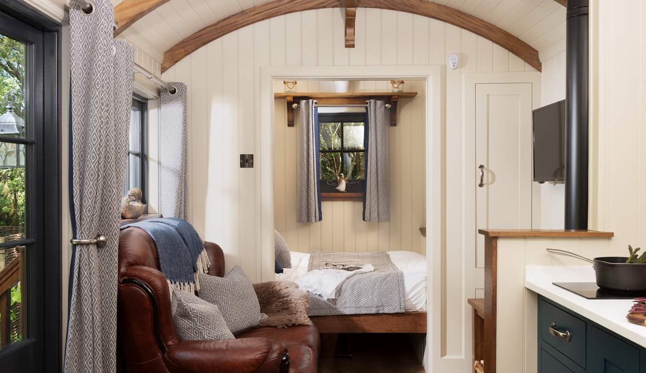 The perfect setup for a romantic movie night.