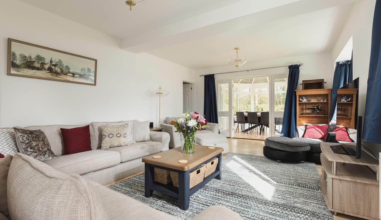 The comfy sofas invite you to relax after a day exploring.