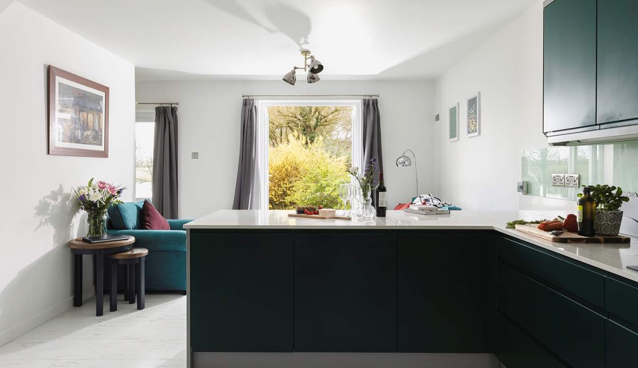 The kitchen is well-equipped.