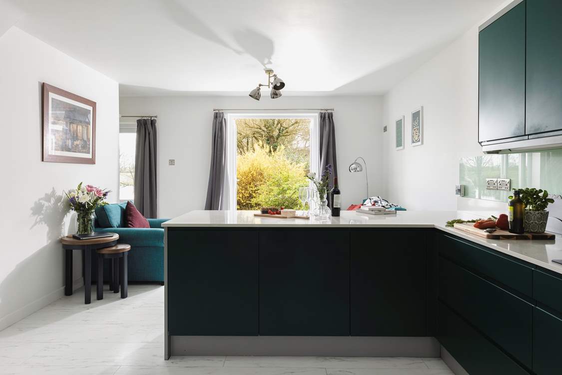 The kitchen is well-equipped.