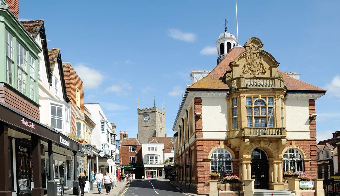The market town of Marlborough has a great selection of independent shops and eateries. 