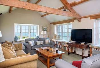 Set on the first floor, the sitting-room really does make the most of the setting.