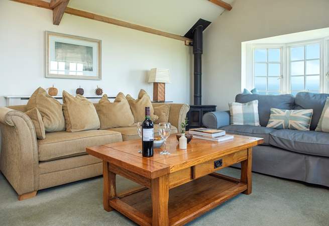 The toasty wood-burner makes this the perfect retreat whatever the weather.