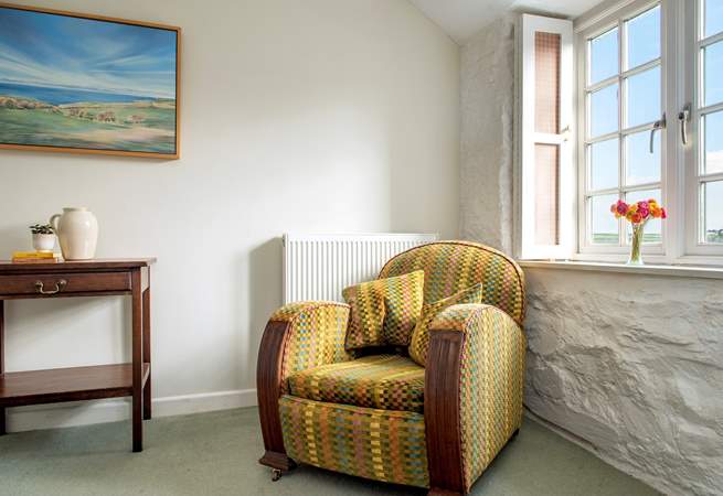 The painted stonework adds to the overall character of the second bedrooms.