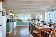 The large kitchen/dining-room will be the place for all to gather.