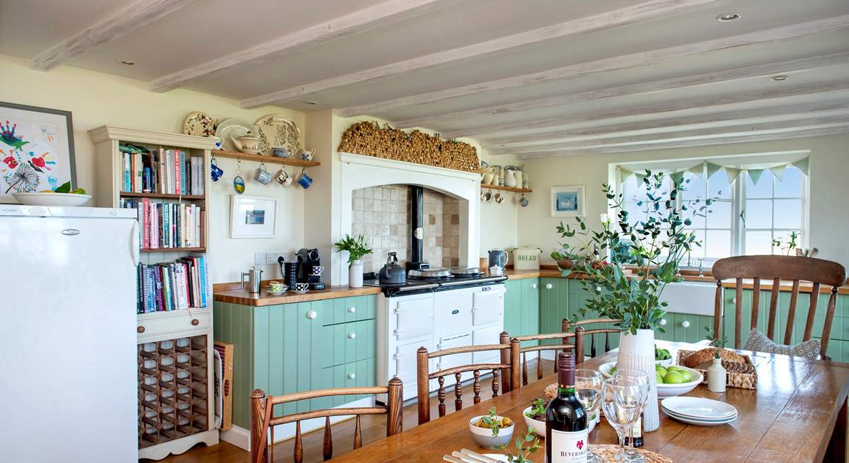 Find your inner Mary Berry as you prepare meals on the Aga. There is also a gas oven in the utility-room if you are a little nervous about the Aga.