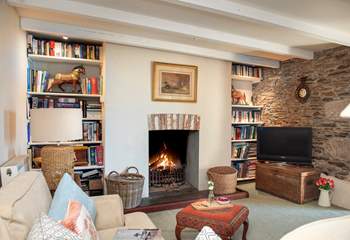 On chiller evenings the open fire is a welcome sight.