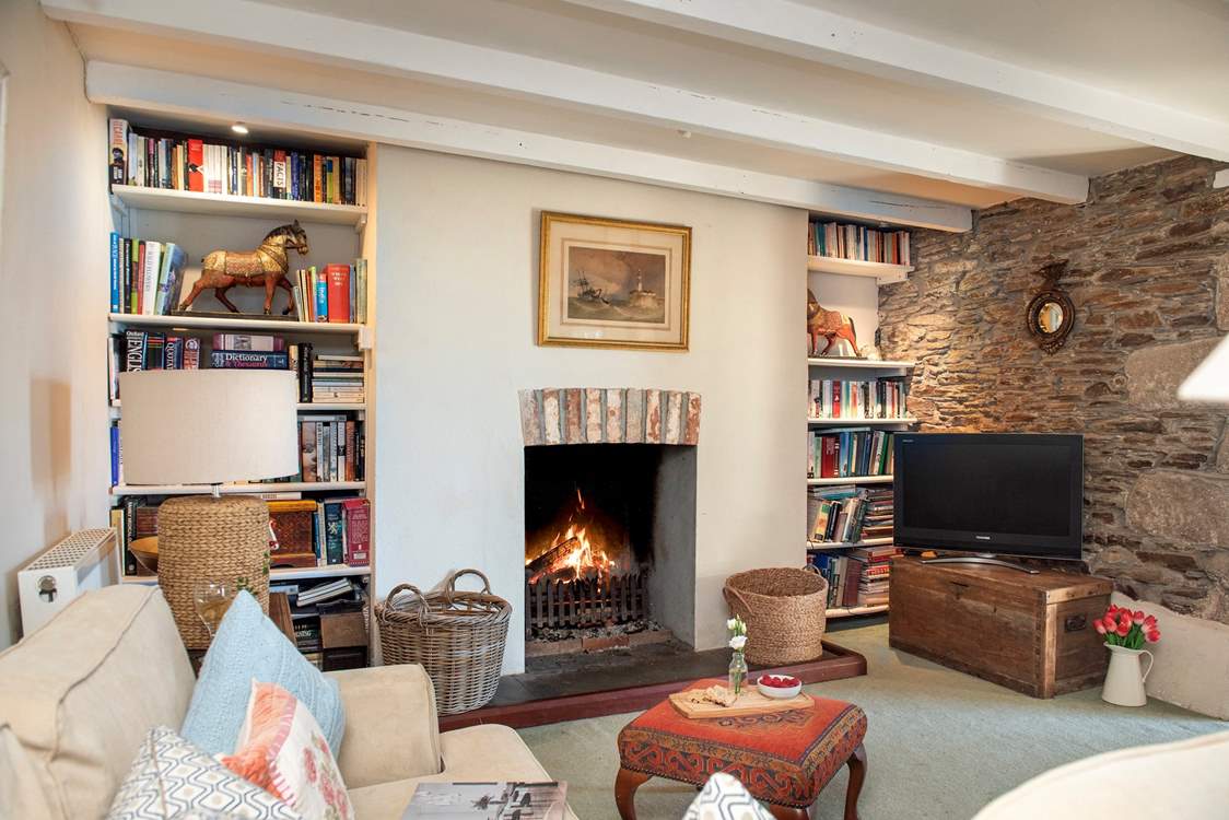On chiller evenings the open fire is a welcome sight.