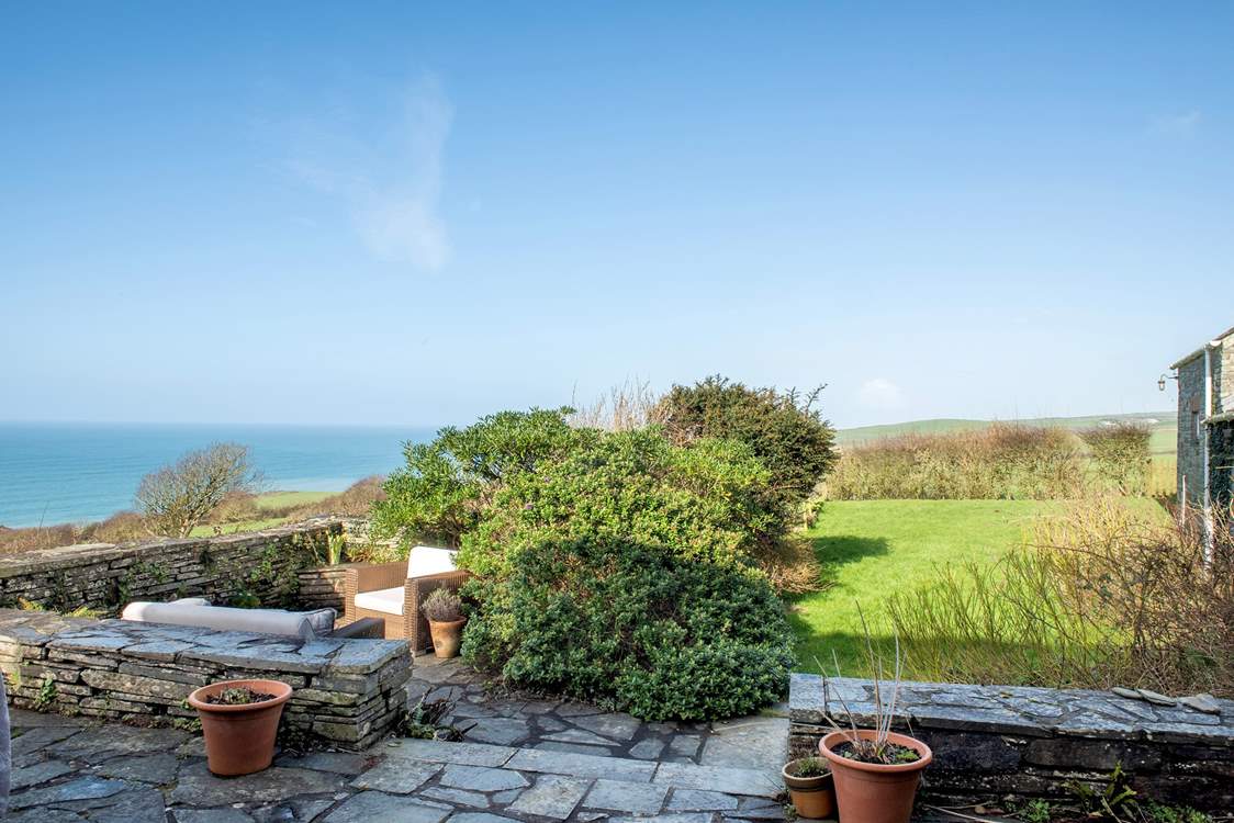 There's a lawned area that leads off from the terrace, perfect for the little ones to burn up some energy.