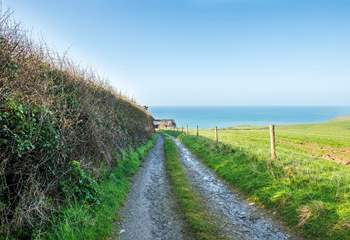 The unmade track that leads down to Deer Park.