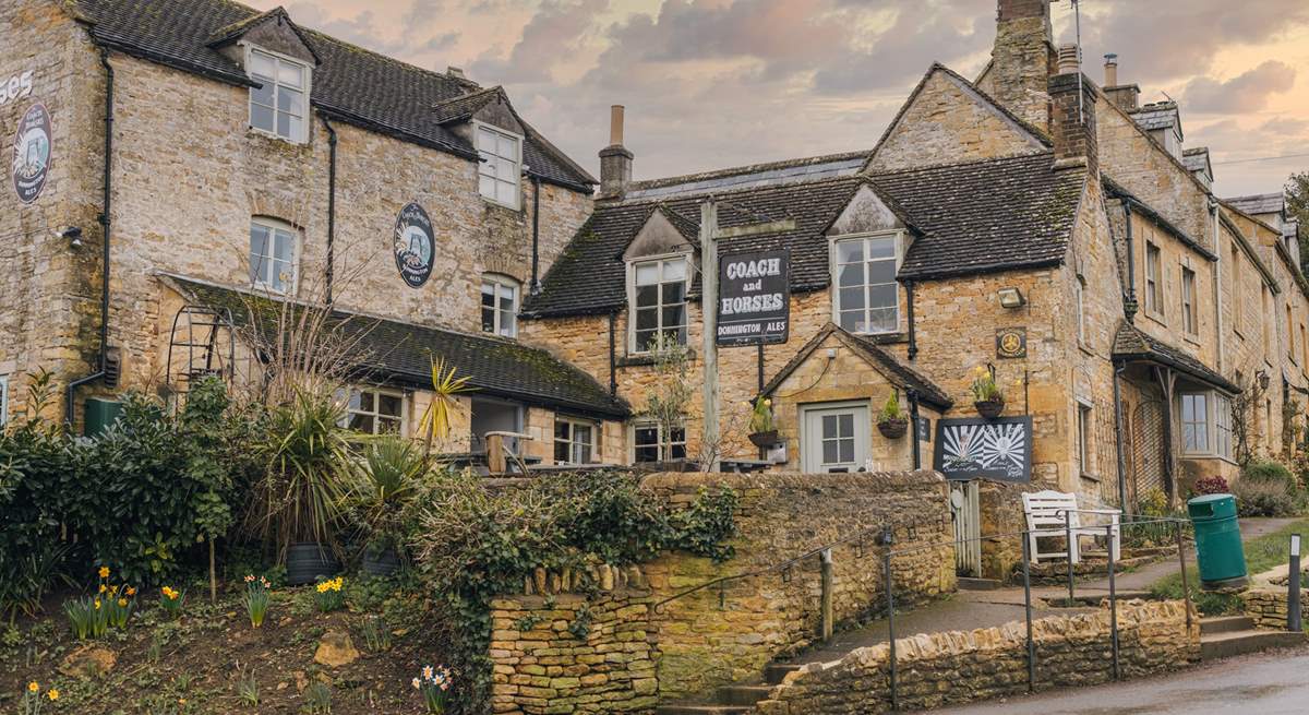 The popular Coach and Horses pub is just a stone's throw from the cottage.