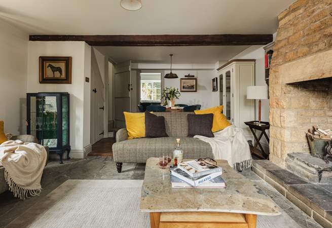 The ground floor enjoys open plan living and celebrates traditional Cotswold style.