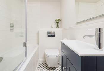 The family bathroom is small but perfectly formed!