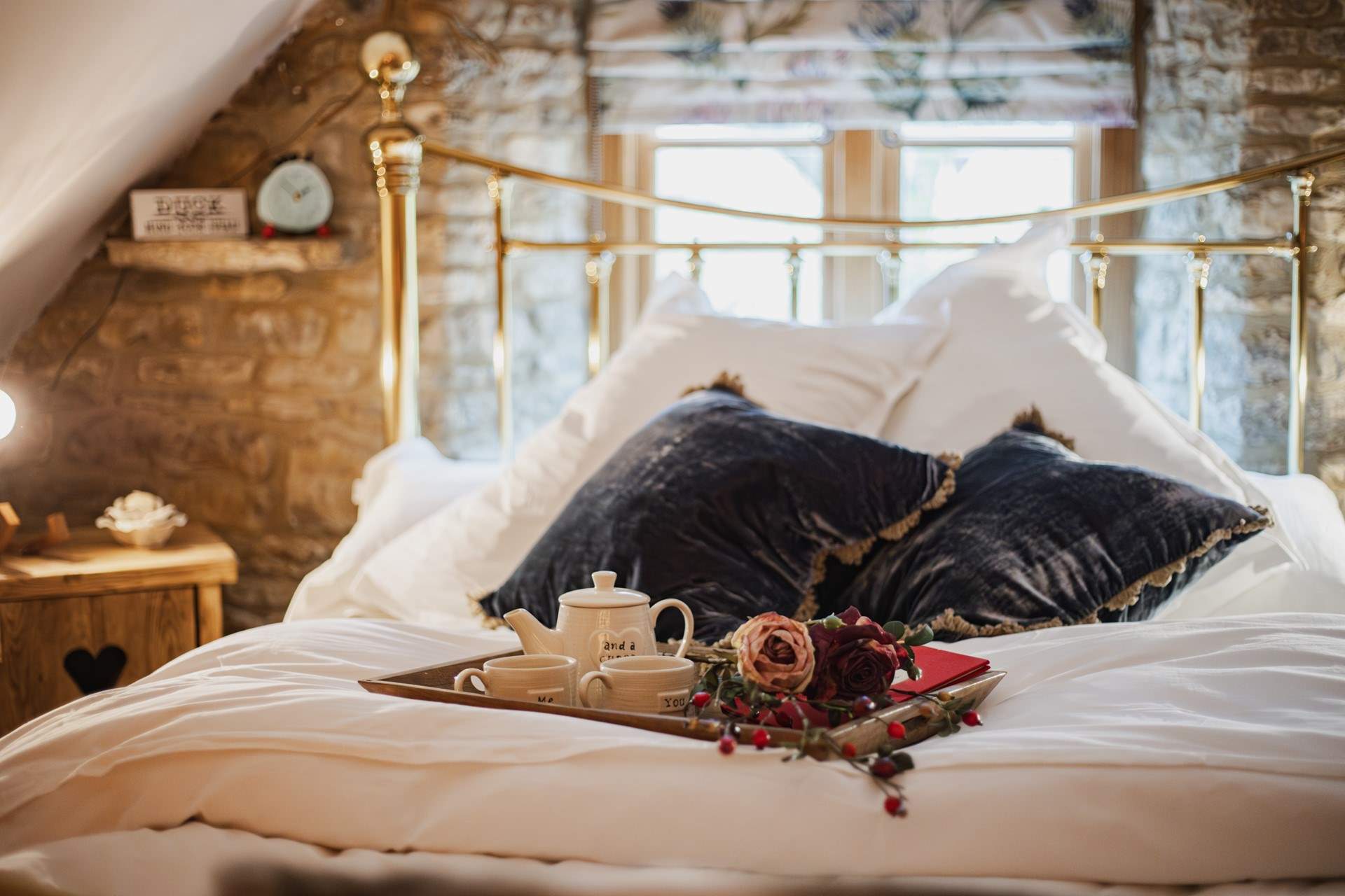 Enjoy breakfast in bed in this cosy retreat.