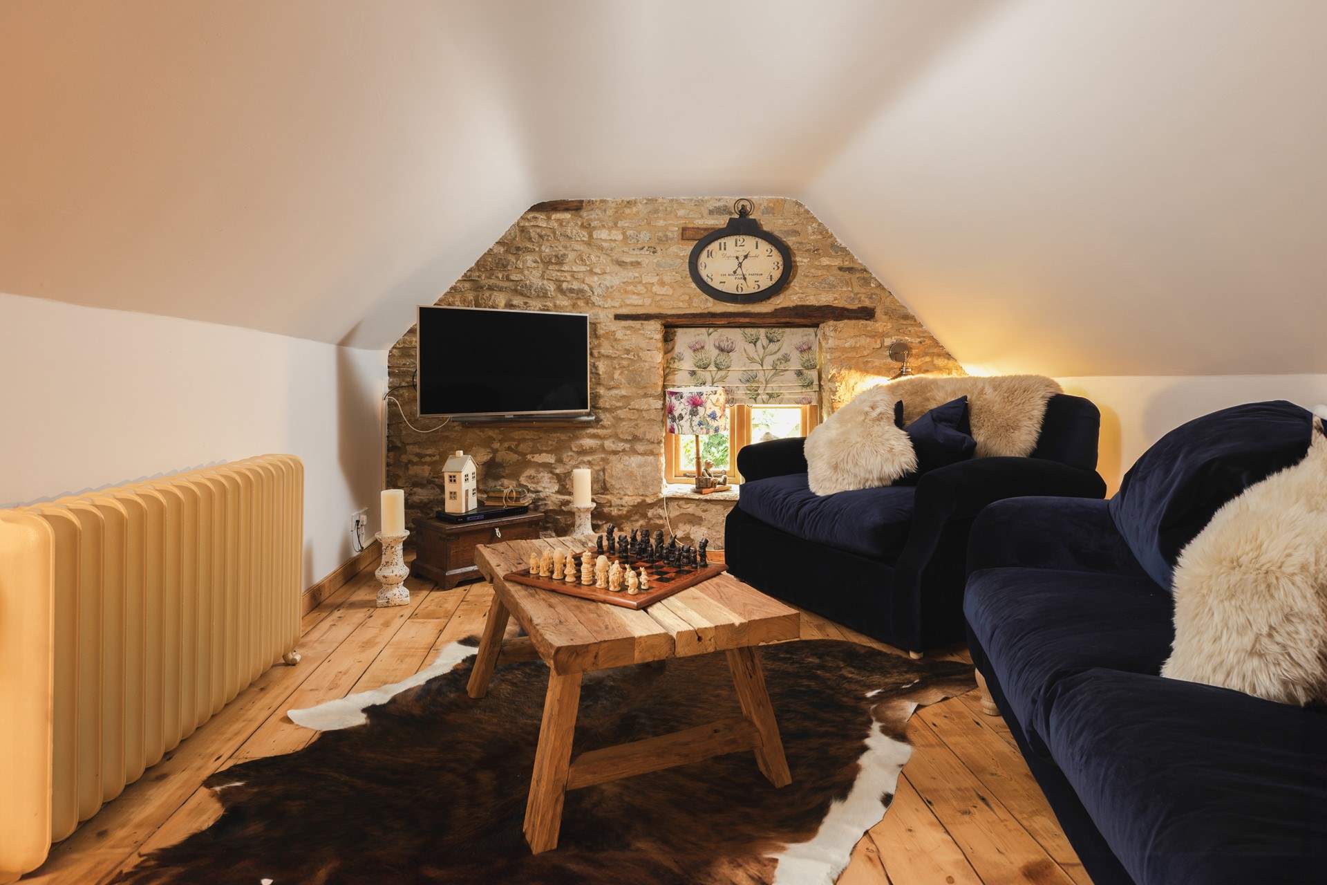 The relaxing living area.