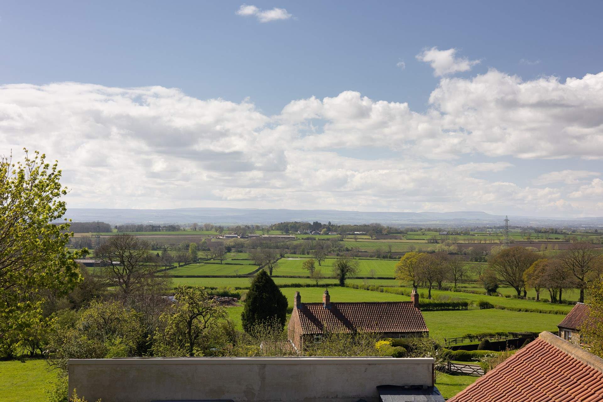 That's the Yorkshire Dales in the distance.