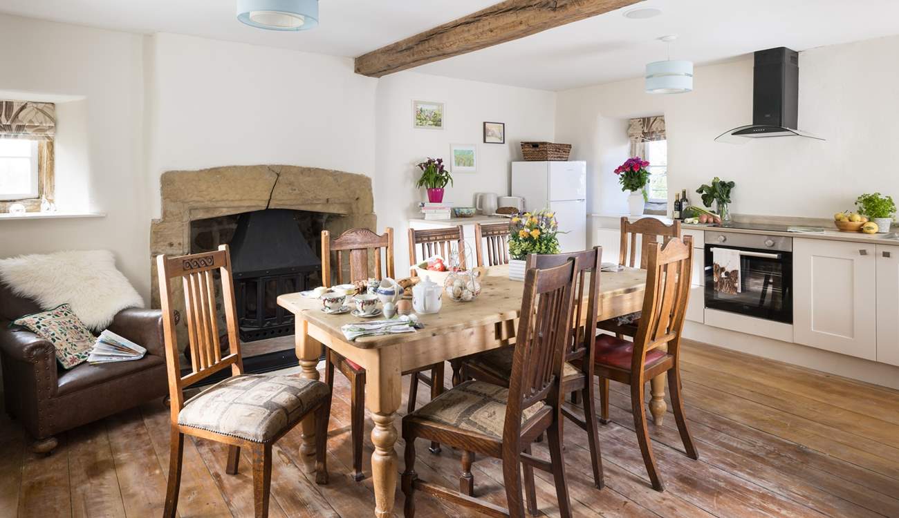 Time for a hearty breakfast in the country kitchen.