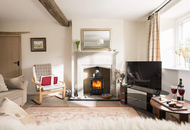The wood-burner keeps you cosy whenever you visit.