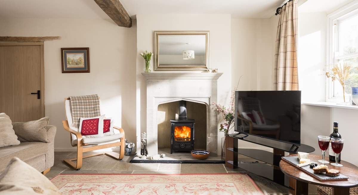 The wood-burner keeps you cosy whenever you visit.