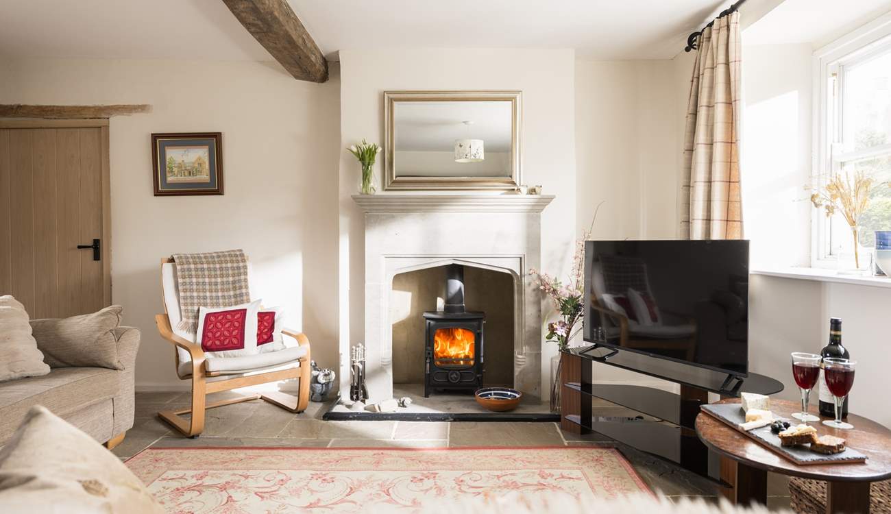 The wood-burner keeps you cosy whenever you visit.