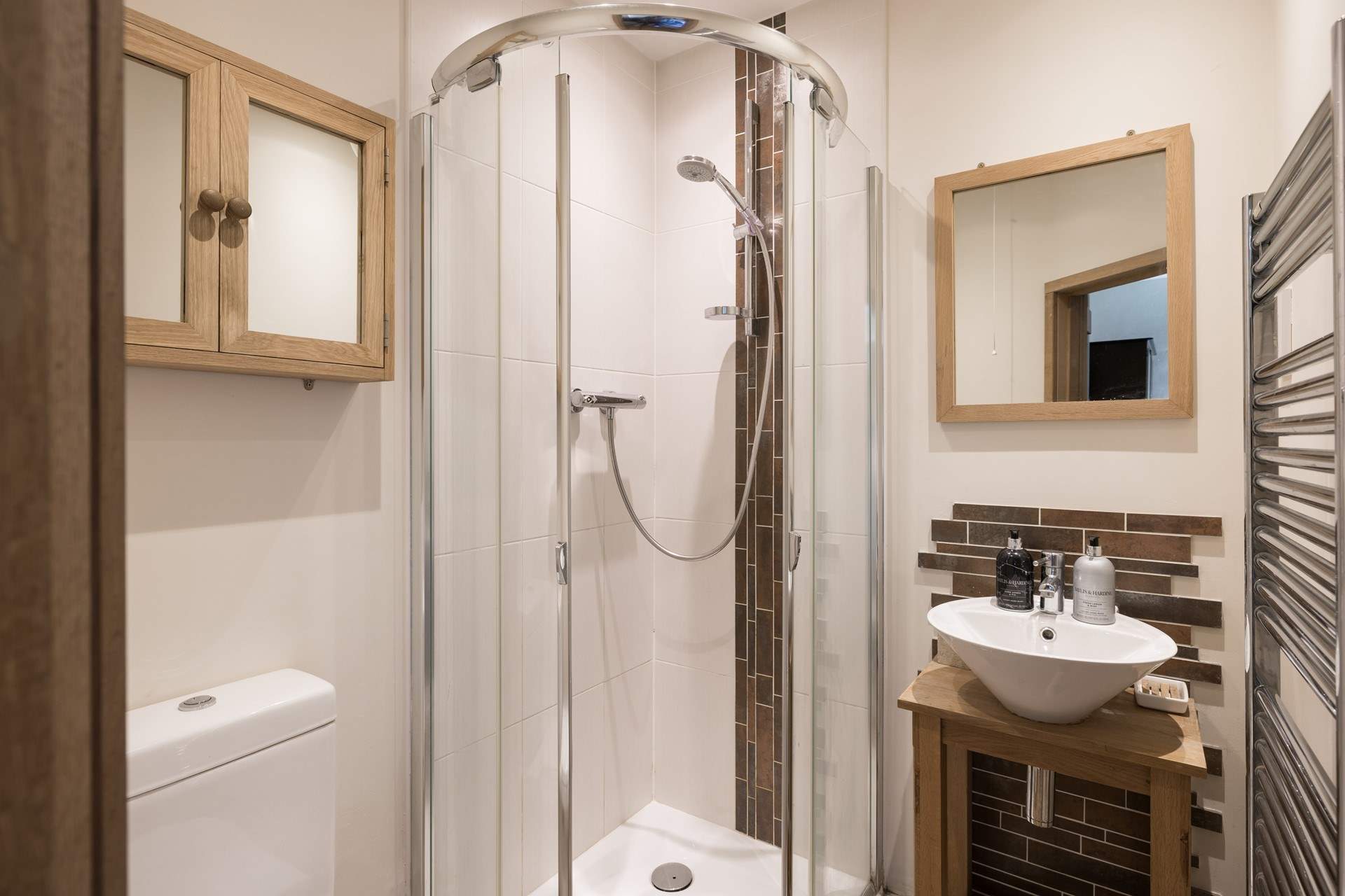 The en suite shower-room to bedroom one.