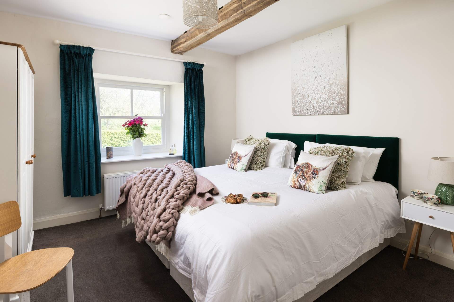 A 'zip and link' bed in the restful bedroom two.